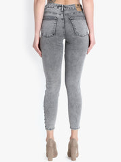 Kotty Women Grey Skinny Fit High-Rise Clean Look Jeans