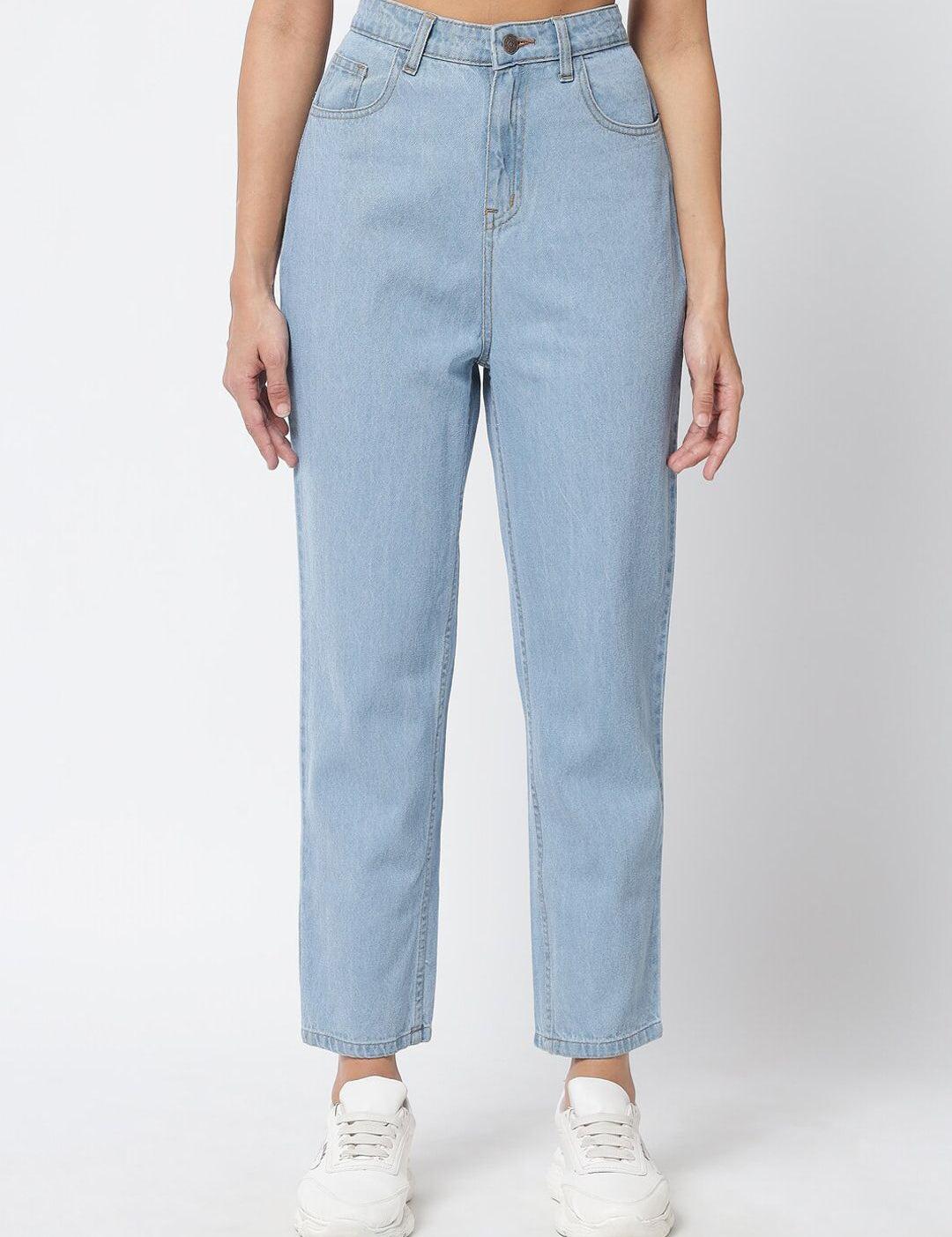 Kotty Women Blue Jean Straight Fit High-Rise Stretchable Jeans