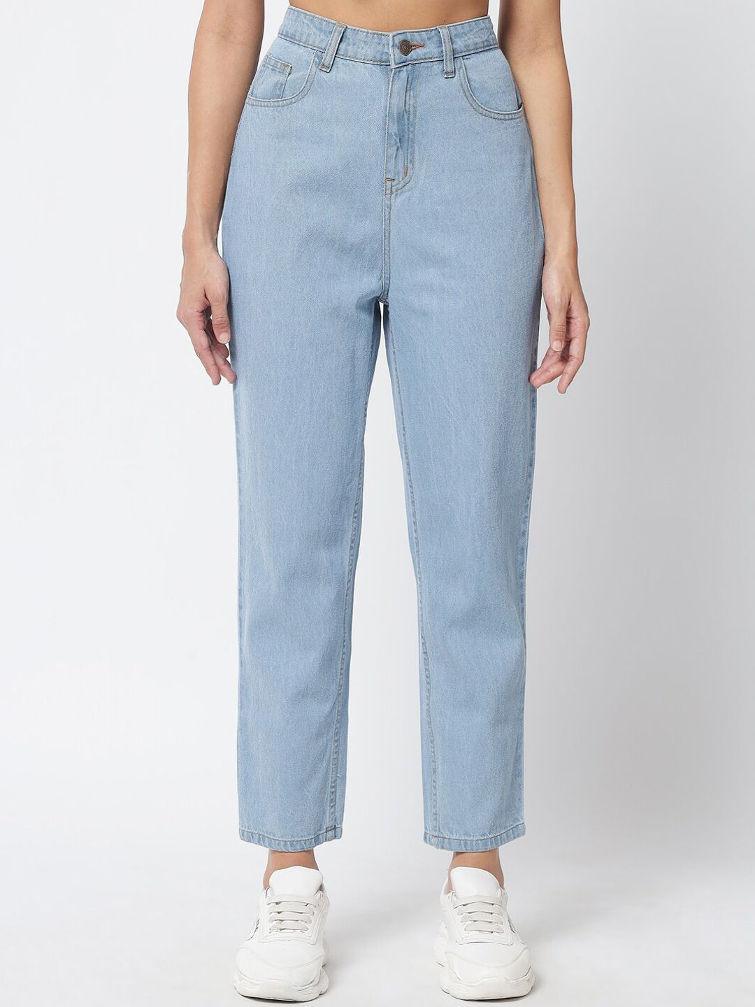 Kotty Women Blue Jean Straight Fit High-Rise Stretchable Jeans