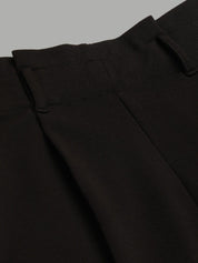 Kotty Women Relaxed Straight Fit High-Rise Easy Wash Pleated Trousers