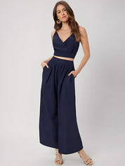 Kotty Shoulder Straps Top With Trousers