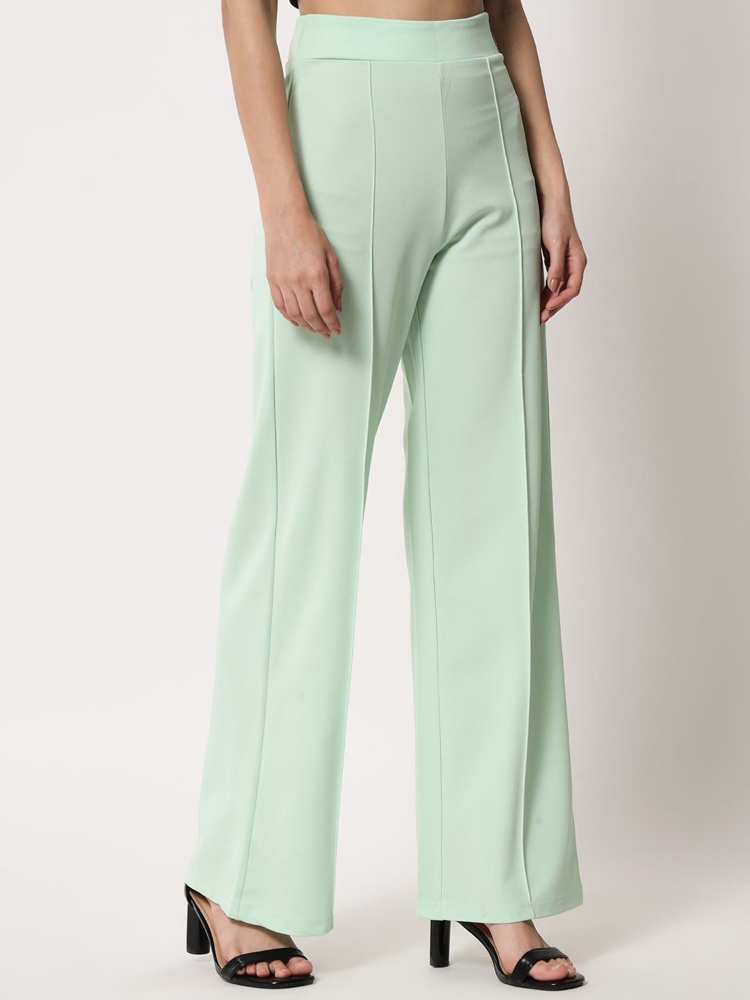 Kotty Women Pack Of 2 Relaxed Straight Leg High-Rise Easy Wash Trousers