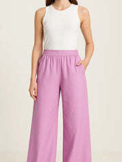 Kotty Women Loose Fit High-Rise Cotton Trousers