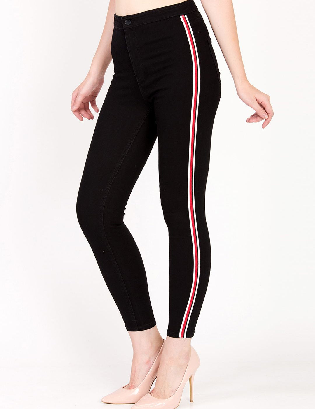 Kotty Women Black Skinny Fit High-Rise Clean Look Jeans