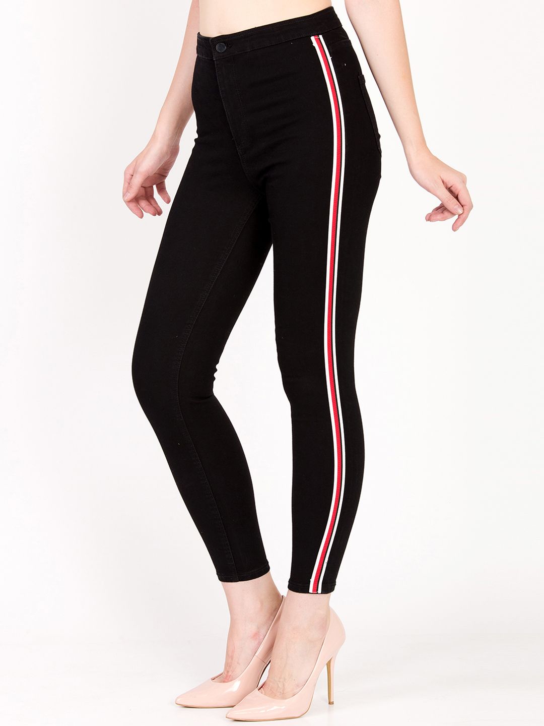 Kotty Women Black Skinny Fit High-Rise Clean Look Jeans