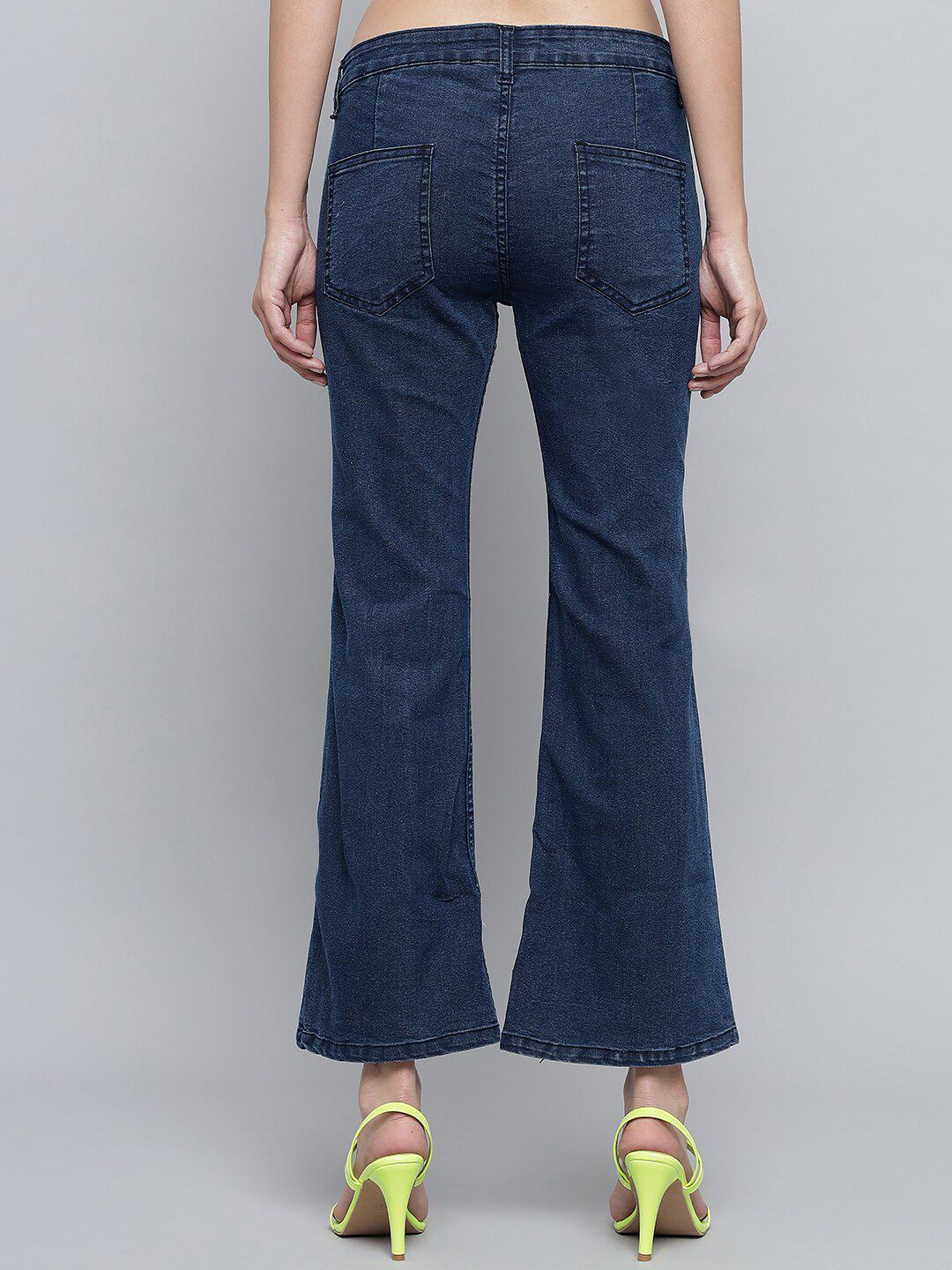 Kotty Women Blue Jean Flared Low-Rise Stretchable Jeans