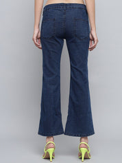 Kotty Women Blue Jean Flared Low-Rise Stretchable Jeans