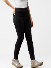 Kotty Women Black Skinny Fit High-Rise Clean Look Jeans