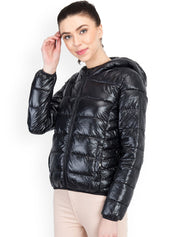 Kotty Women Black Solid Puffer Jacket