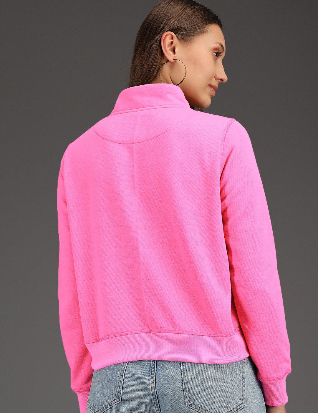 Kotty Round Neck Tie-Up Fleece Sweatshirt