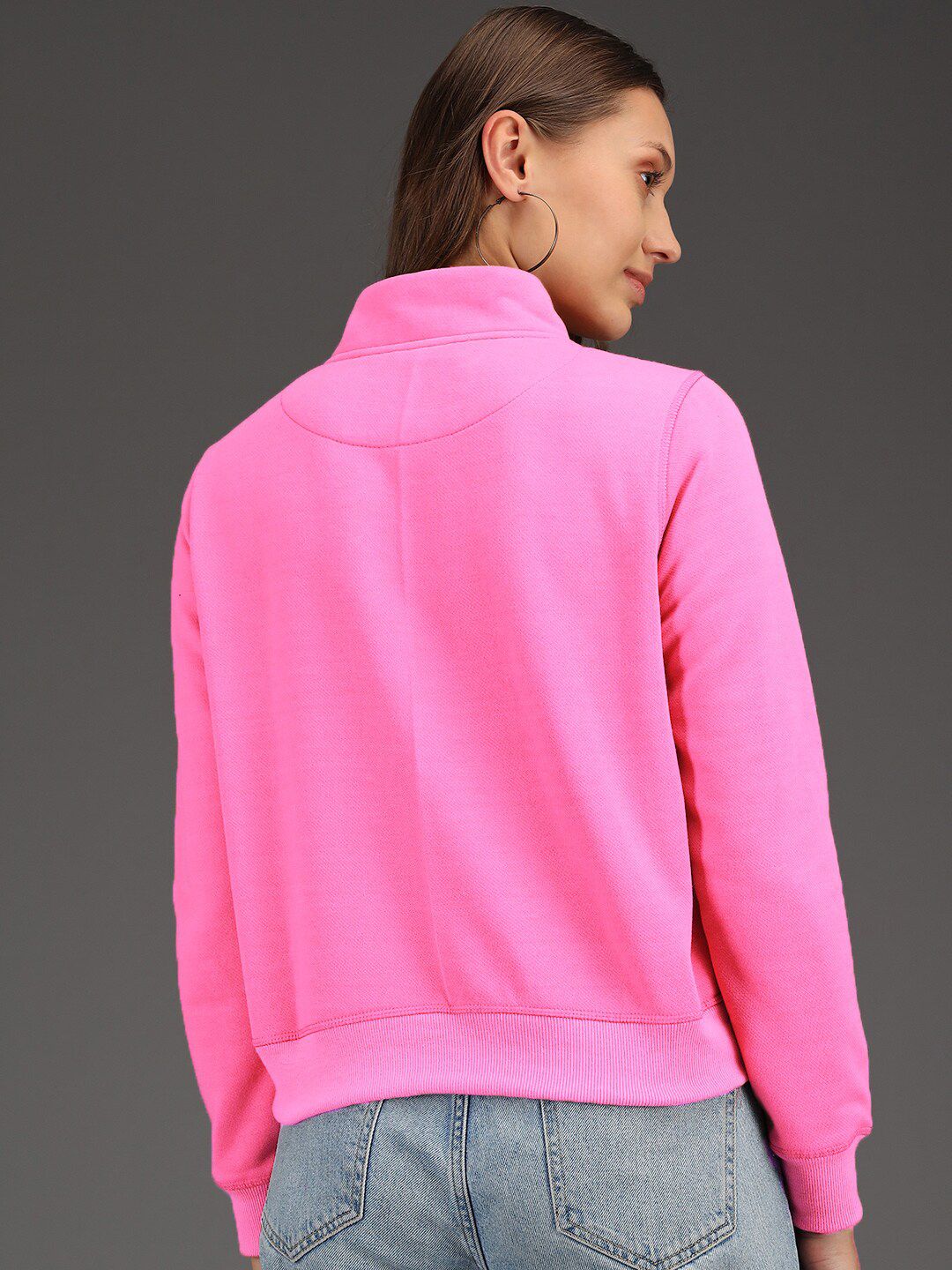 Kotty Round Neck Tie-Up Fleece Sweatshirt