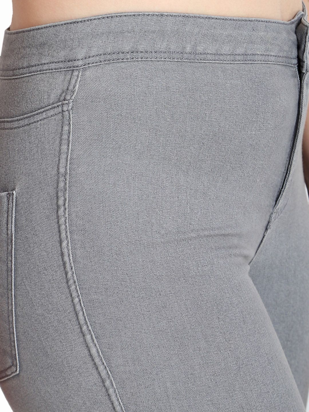Kotty Women Grey Skinny Fit High-Rise Clean Look Stretchable Jeans