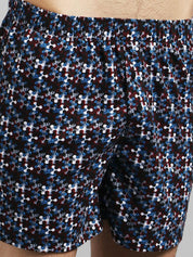 Kotty Men Blue & White Printed Boxers