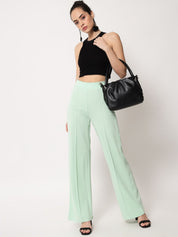 Kotty Women Pack Of 2 Relaxed Straight Leg High-Rise Easy Wash Trousers