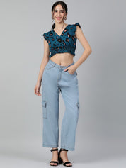 Kotty Women Straight Fit High-Rise Stretchable Jeans