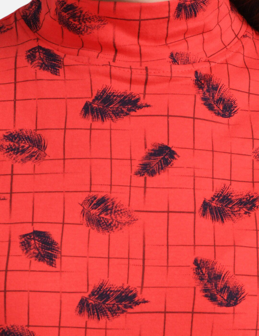 Kotty Women Red Printed Pure Cotton Top