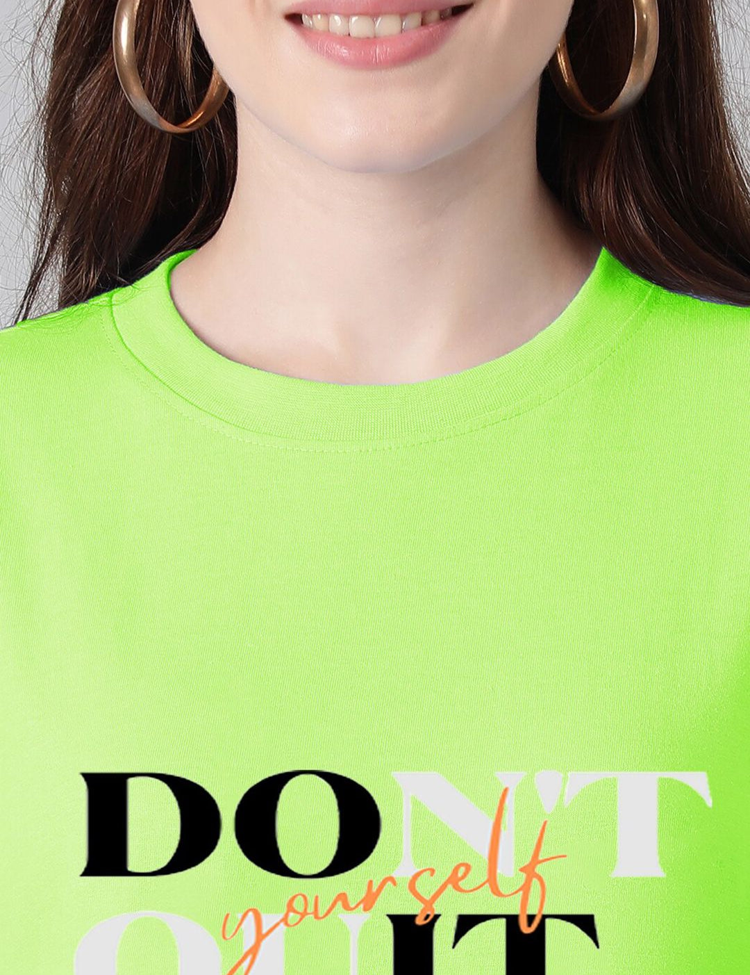 KOTTY Basics Typography Printed Oversized T-shirt