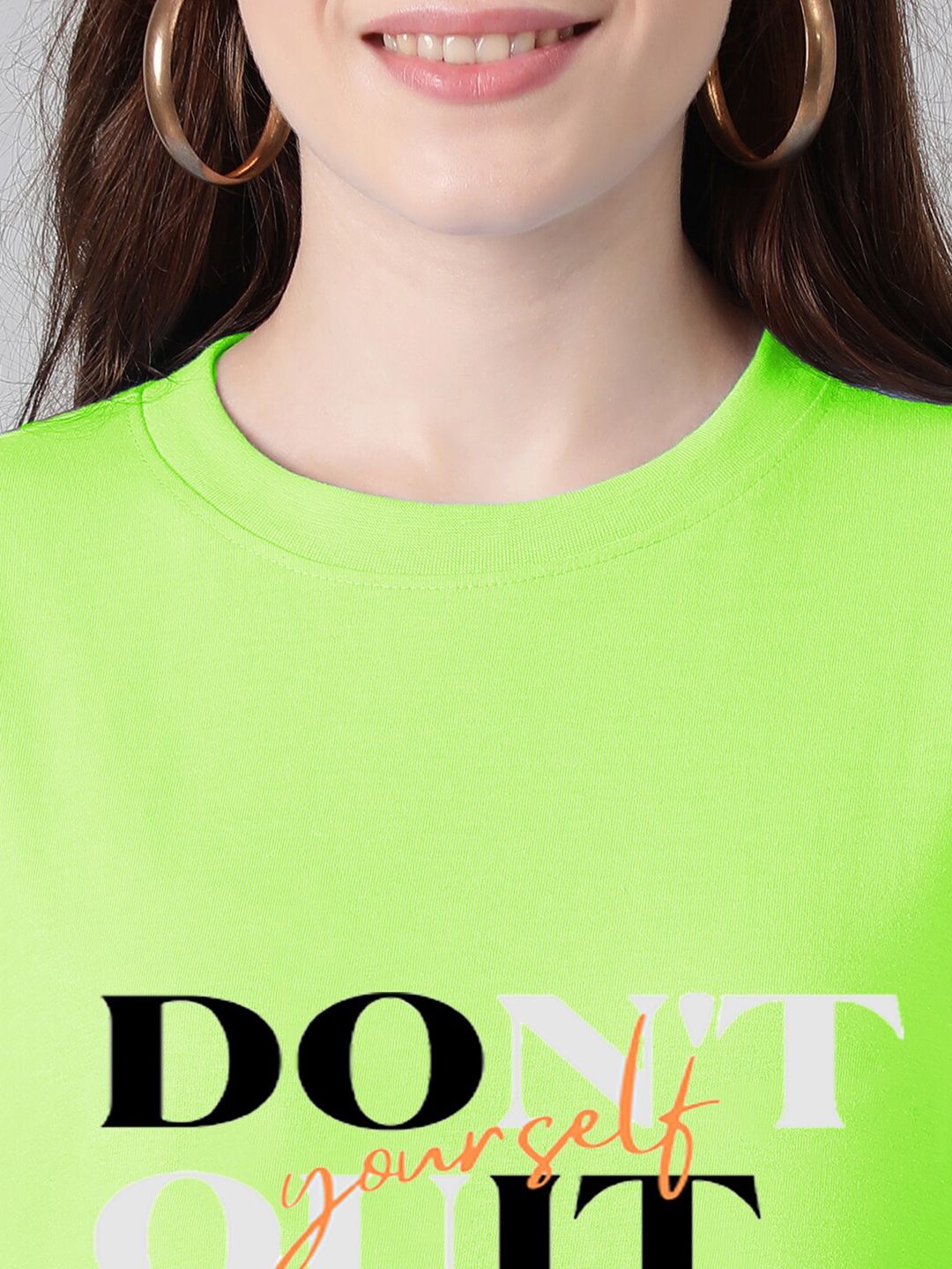 KOTTY Basics Typography Printed Oversized T-shirt
