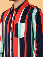 Kotty Men Relaxed Spread Collar Graphic Printed Casual Shirt