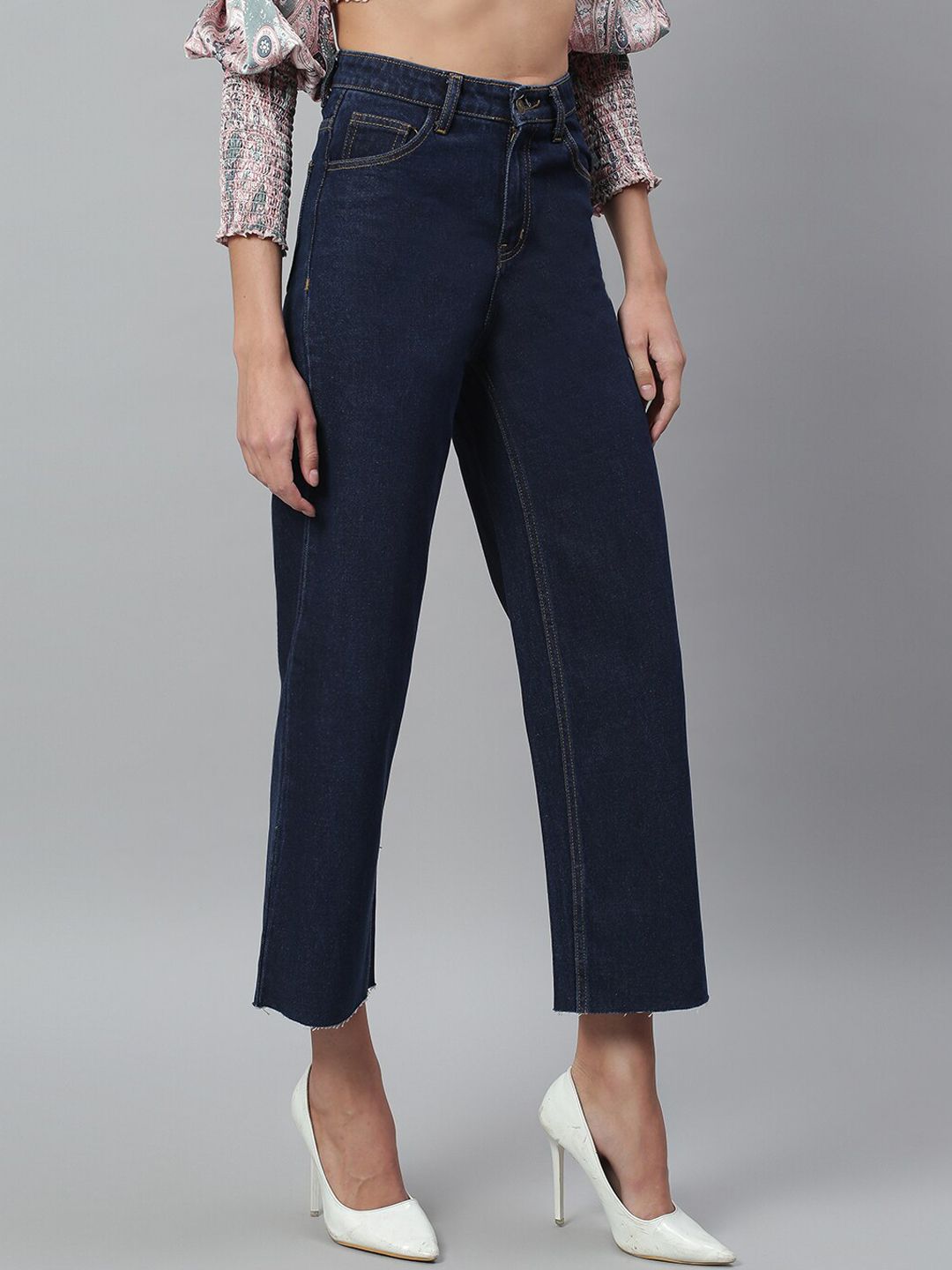 Kotty Women Blue Flared High-Rise Stretchable Jeans