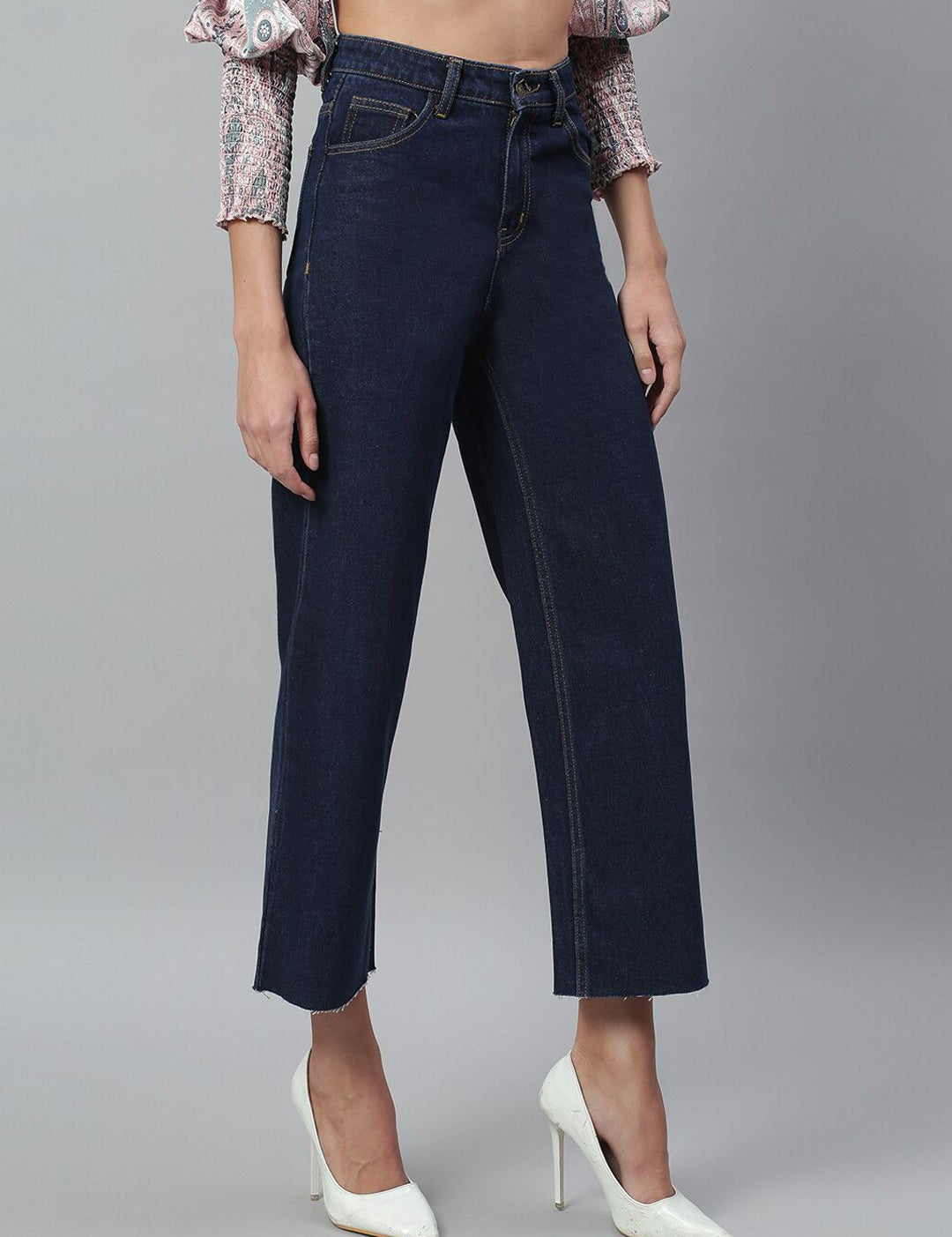 Kotty Women Blue Flared High-Rise Stretchable Jeans