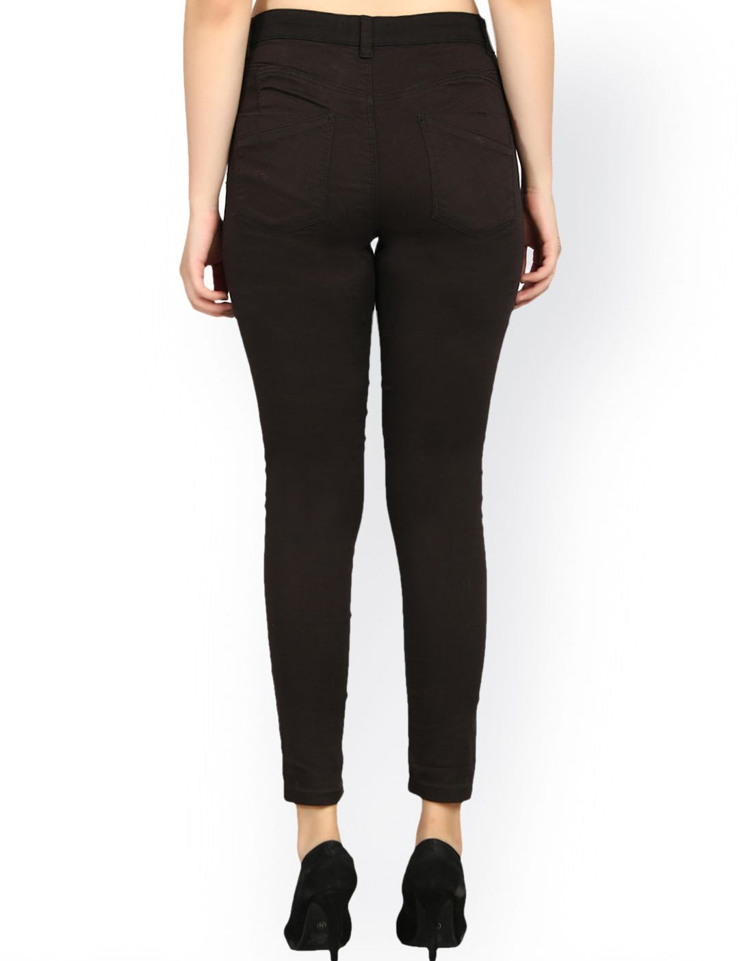 Kotty Women Black Skinny Fit High-Rise Clean Look Stretchable Jeans