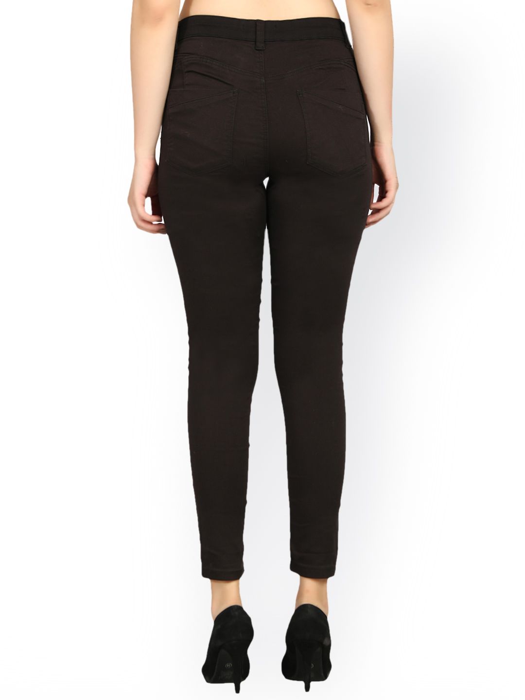 Kotty Women Black Skinny Fit High-Rise Clean Look Stretchable Jeans