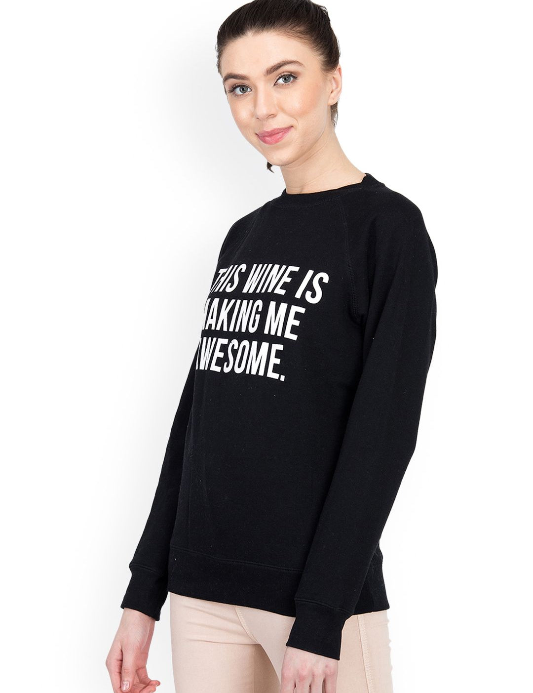 Kotty Women Black Printed Sweatshirt