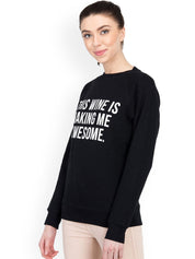 Kotty Women Black Printed Sweatshirt