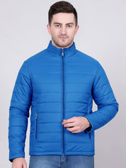 Kotty Blue Stand Collar Padded Jacket