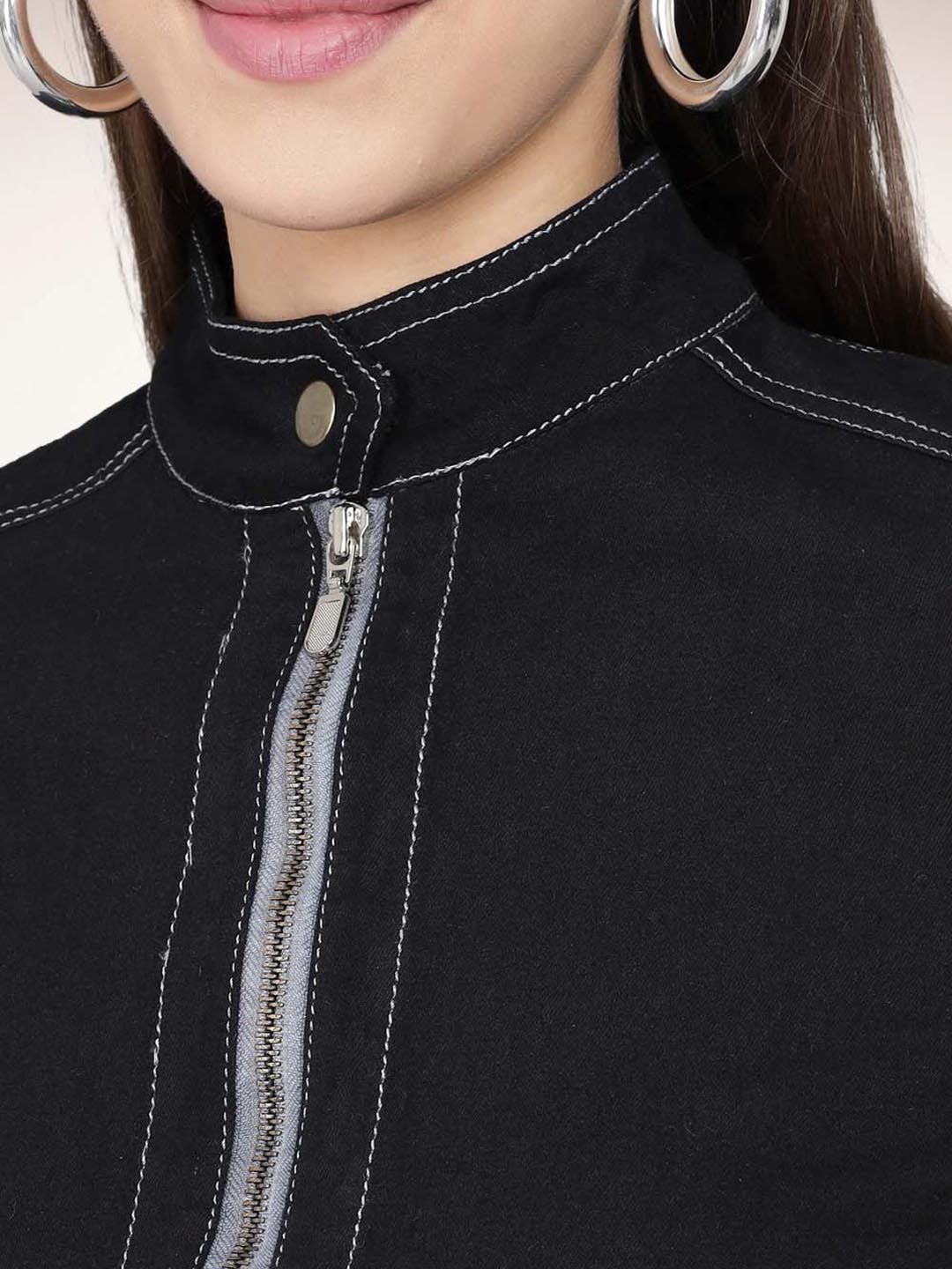 Kotty Women Collarless Denim Jacket