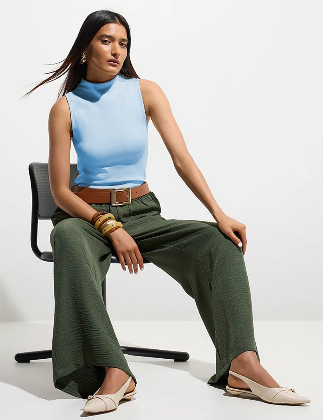 Kotty Women High Neck Sleeveless Top