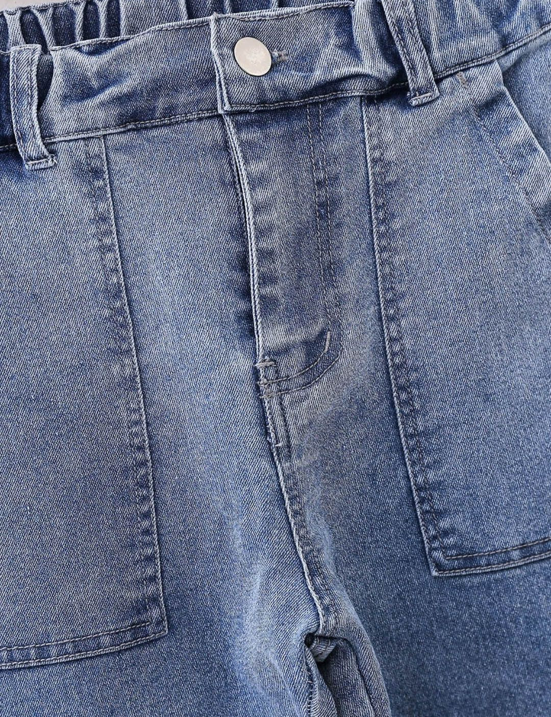 Kotty Boys Blue Jean Highly Distressed Regular Fit Elasticated Waist Jeans