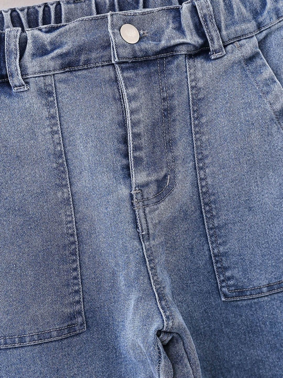 Kotty Boys Blue Jean Highly Distressed Regular Fit Elasticated Waist Jeans