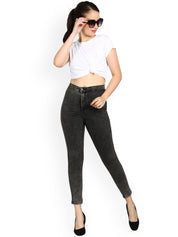 Kotty Women Black Skinny Fit High-Rise Clean Look Jeans