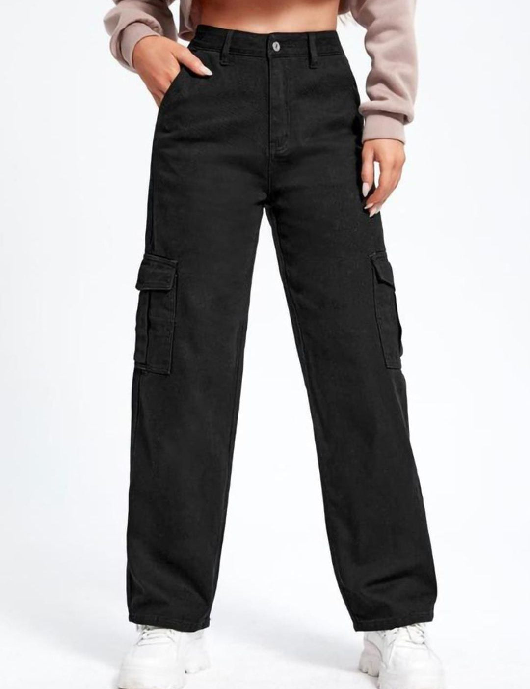 Kotty Women Jean Straight Fit High-Rise Clean Look Stretchable Jeans