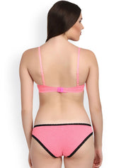 Kotty Women Pink Solid Lingerie Set KTTIW130