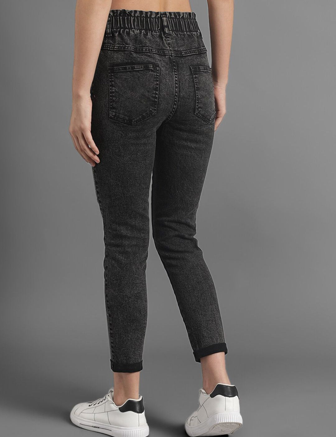 Kotty Women Grey Slim Fit High-Rise Clean Look Jeans