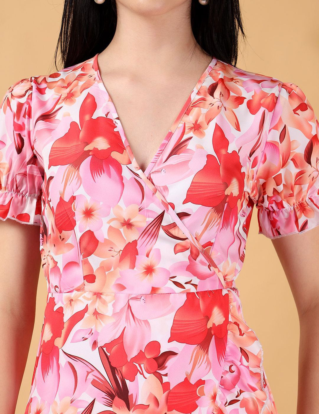 Kotty Women Floral Printed Wrap Dress