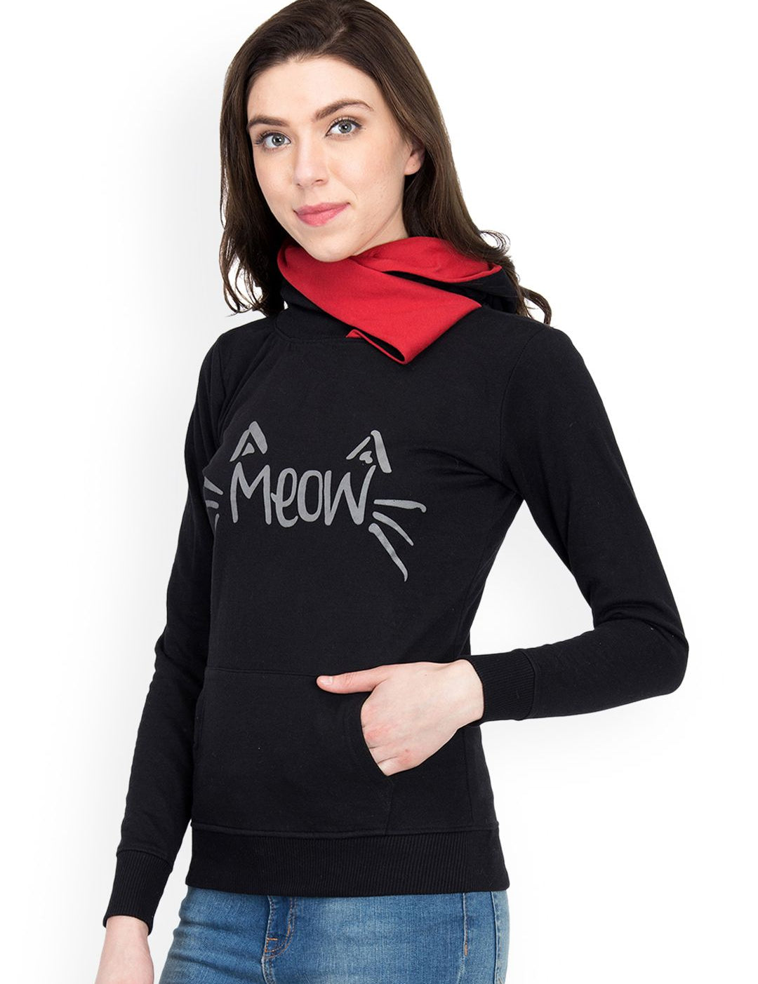 Kotty Women Black Printed Bomber