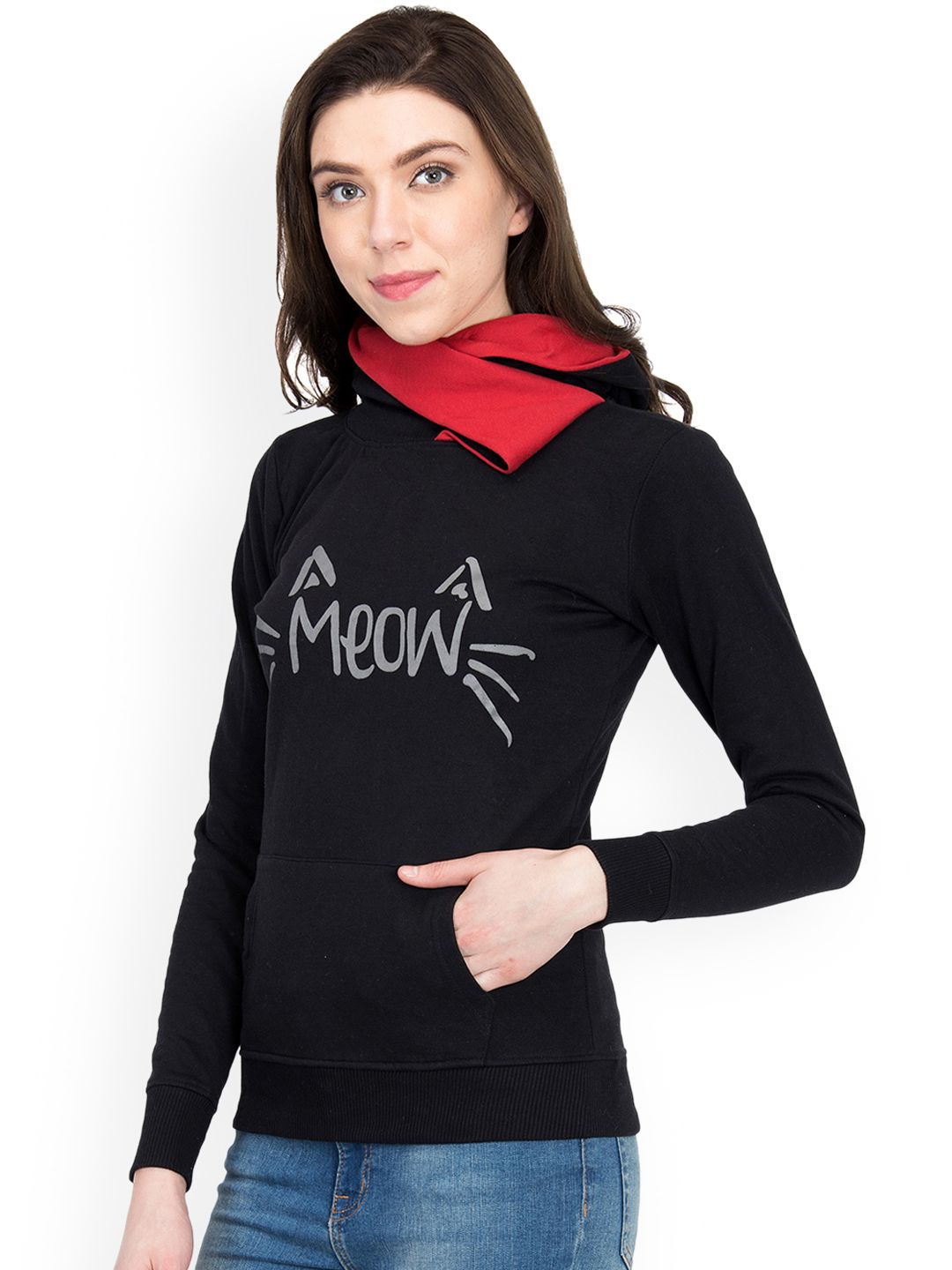 Kotty Women Black Printed Bomber