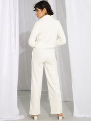 KOTTY BIZwear Basics Notched Lapel Collar Blazer With Trousers