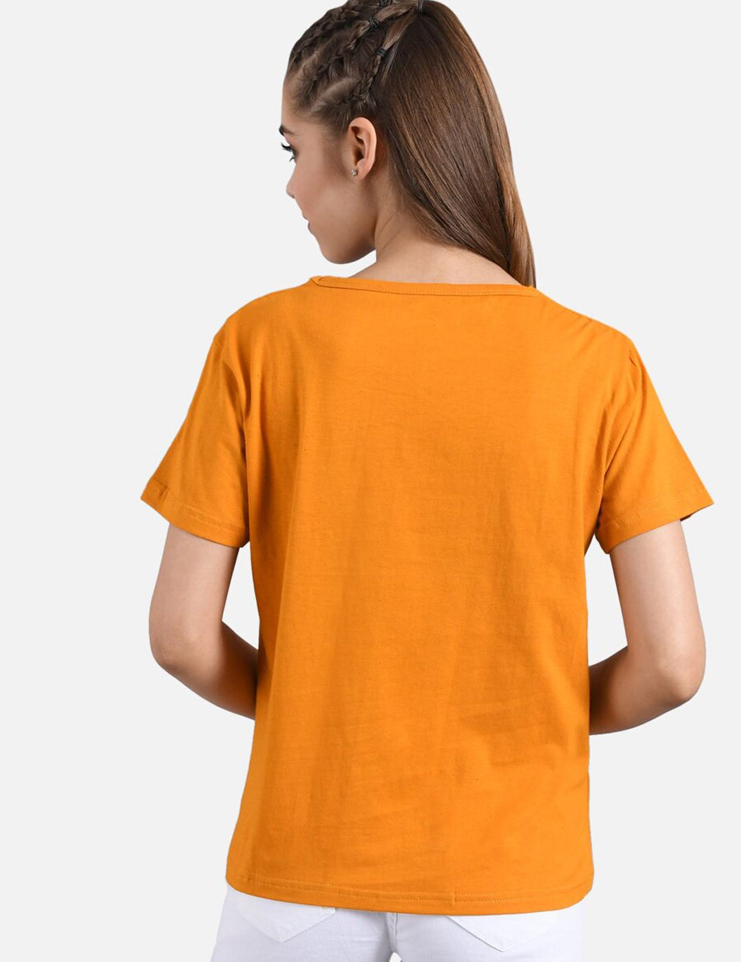 Kotty Women Pink Printed Round Neck T-shirt