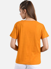 Kotty Women Pink Printed Round Neck T-shirt