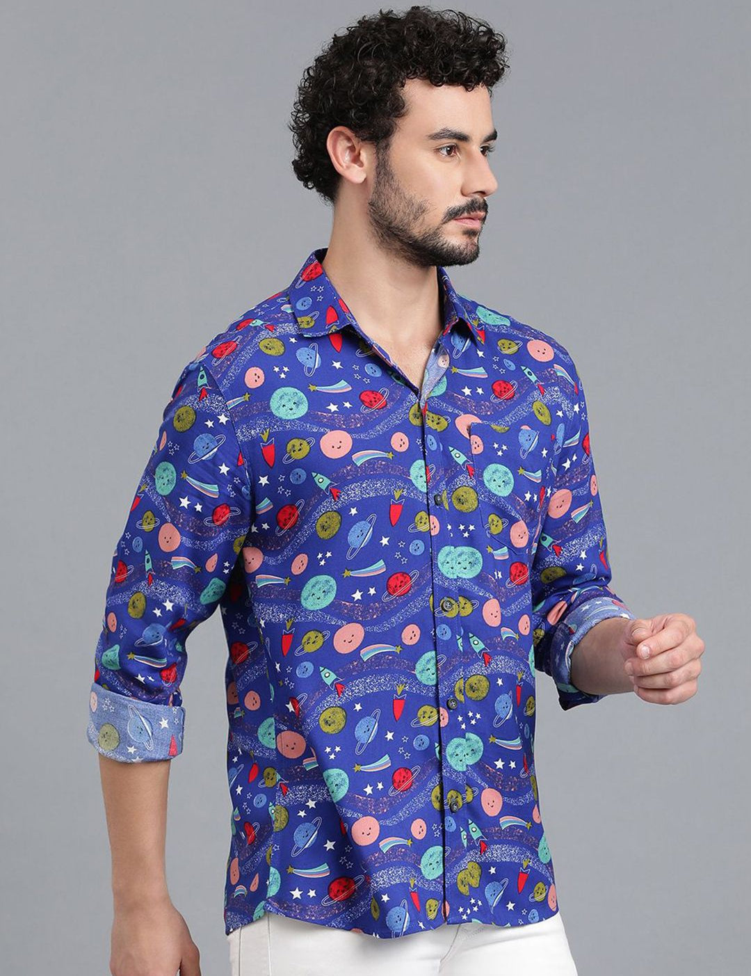 Kotty New Relaxed Fit Abstract Printed Casual Shirt