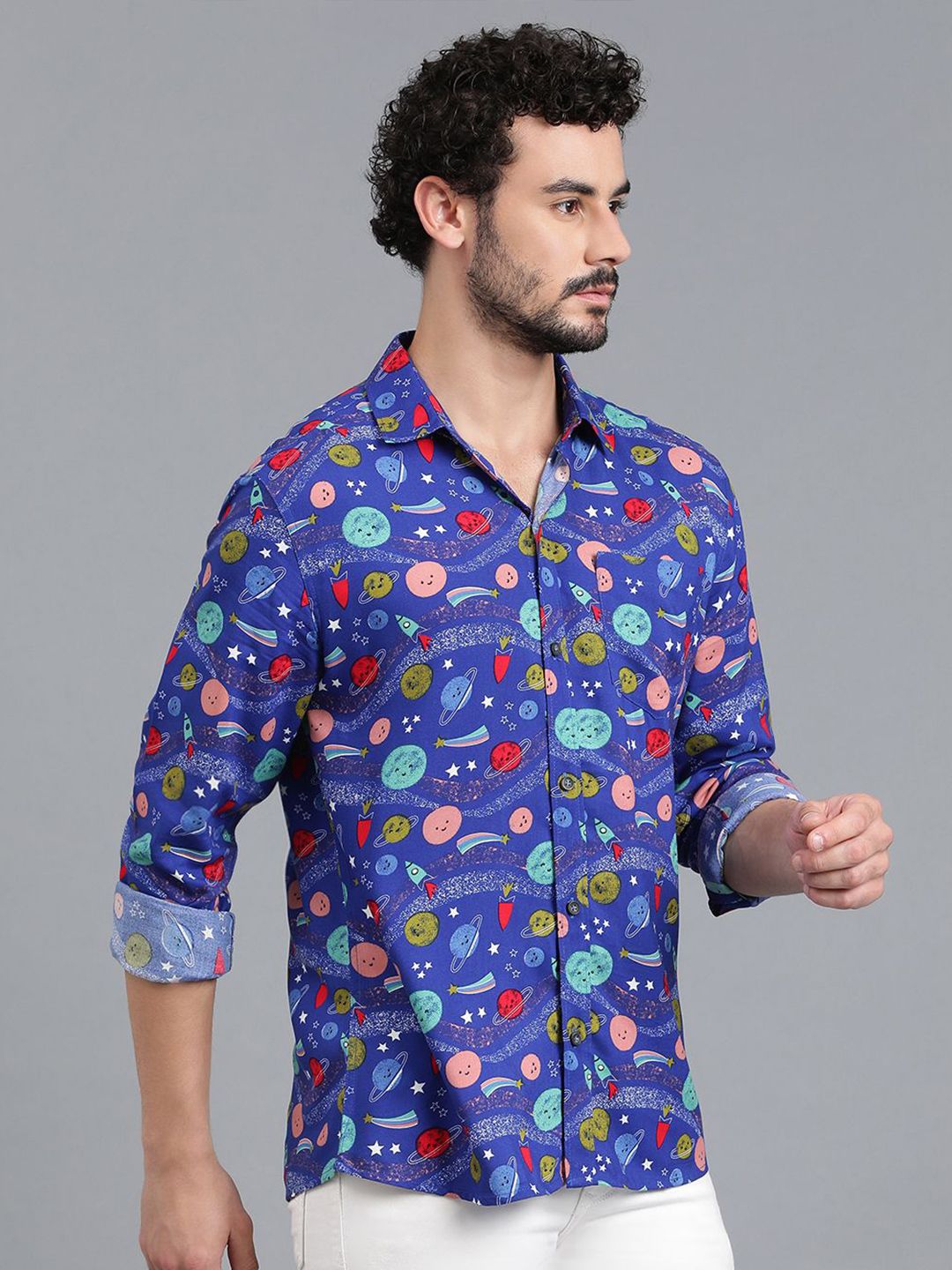 Kotty New Relaxed Fit Abstract Printed Casual Shirt