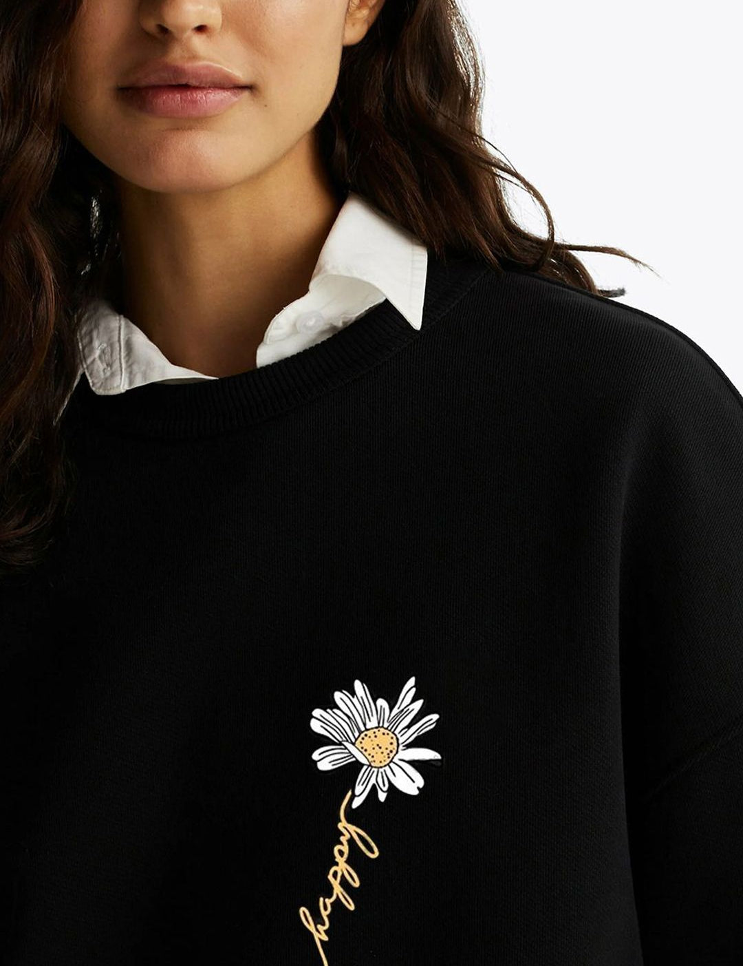 Kotty Women Graphic Printed Round NeckFull Sleeve Oversized Sweatshirt