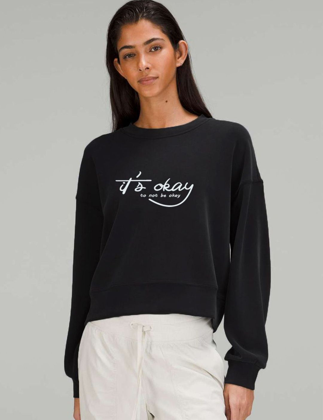 Kotty Women Typography Printed Full Sleeve Sweatshirt