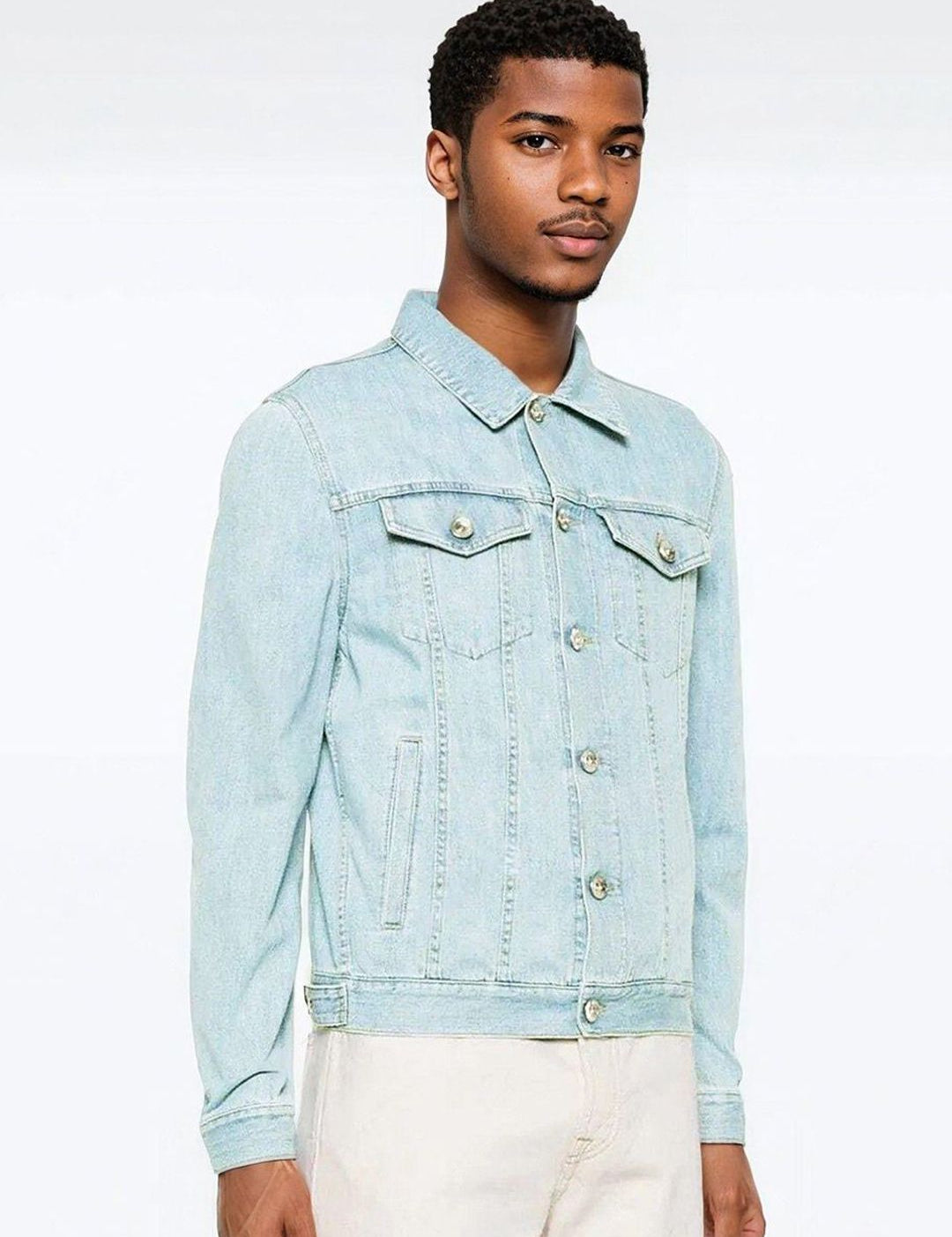 Kotty Men Solid Denim Jacket