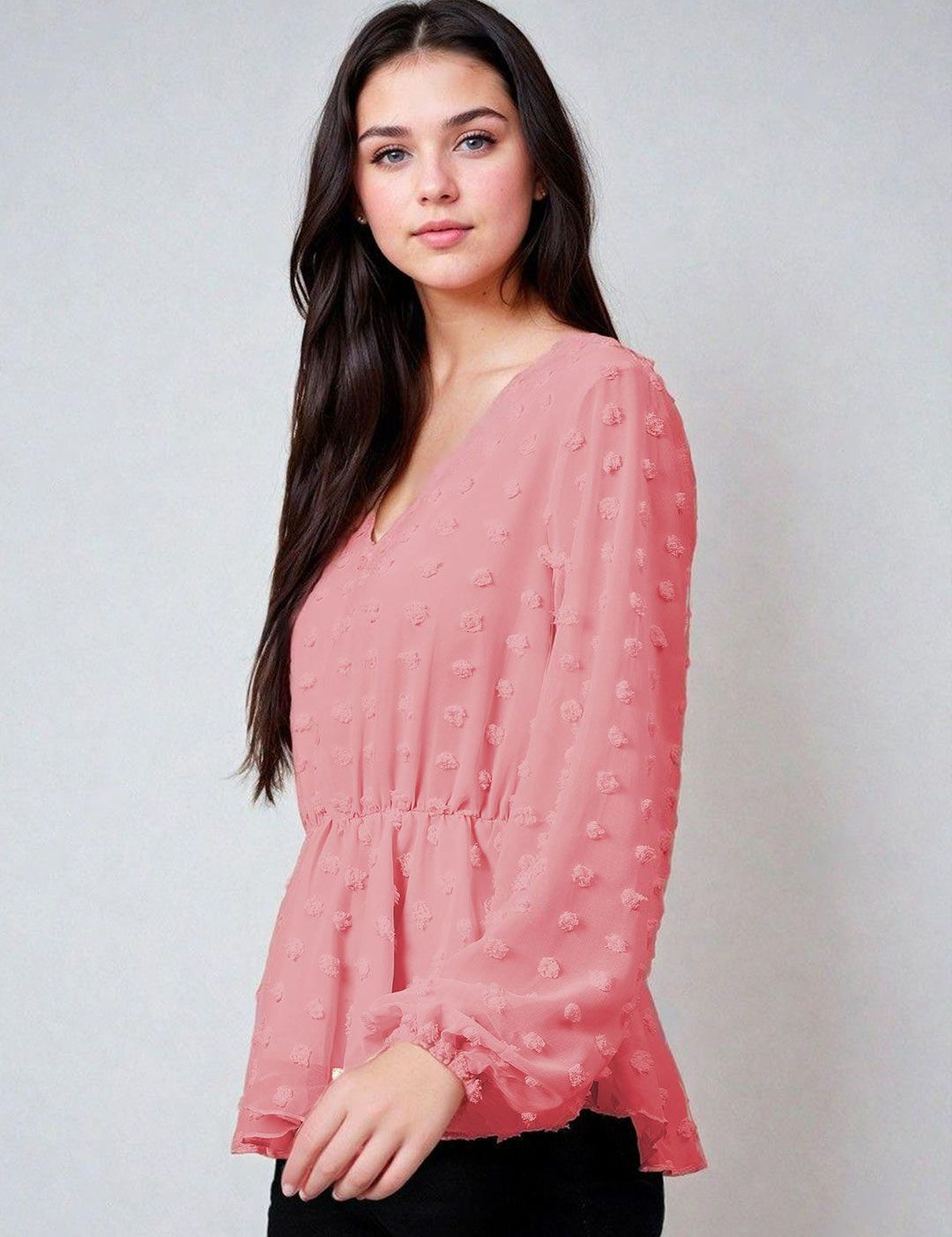 Kotty Women Solid V-Neck Top